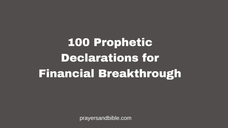 100 prophetic declarations