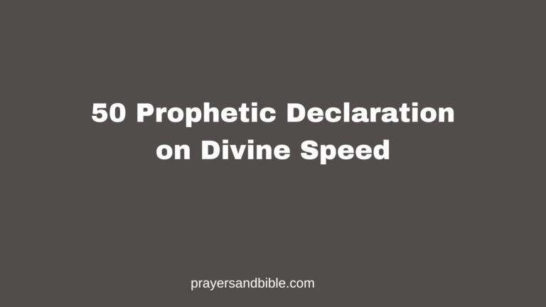 50 Prophetic Declaration on Divine Speed Prophetic declaration on divine speed