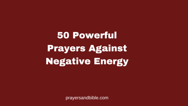 prayers against negative energy