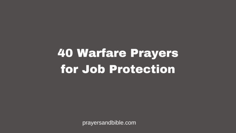 prayers for job protection