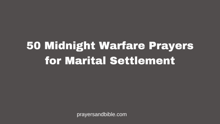 Prayers for marital settlement