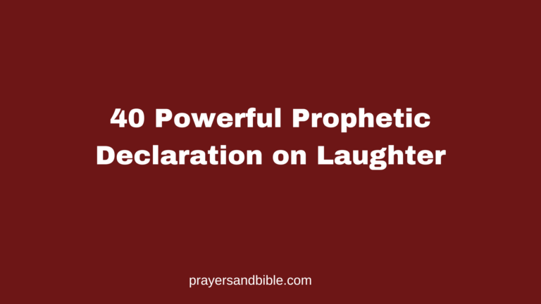 Prophetic declaration on laughter