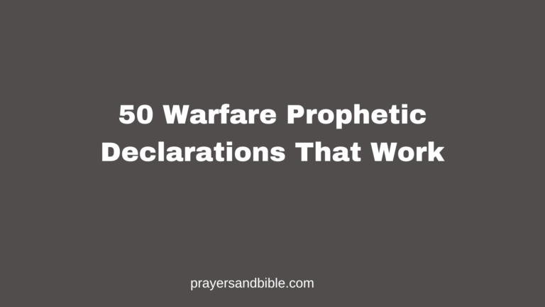 Prophetic declarations that work