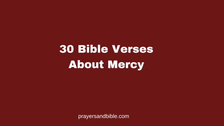 bible verses about mercy