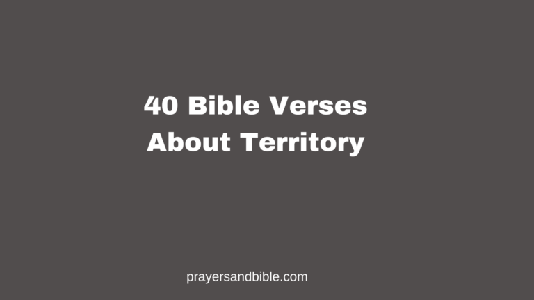 bible verses about territory