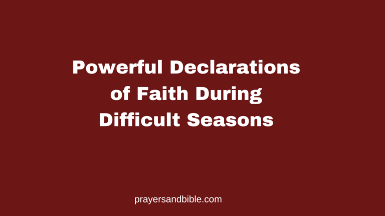 declarations of faith