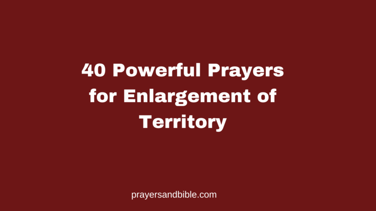 prayers for enlargement of territory