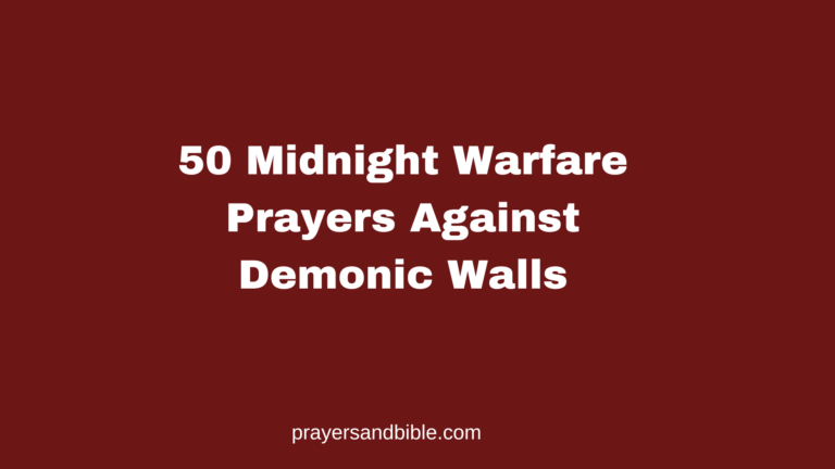 prayers against demonic walls