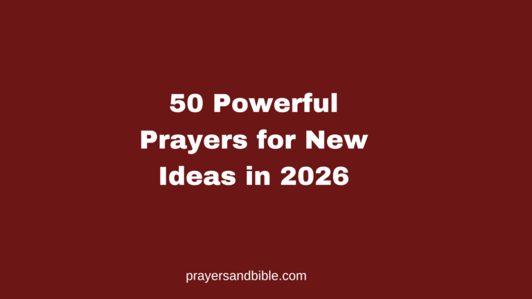 prayers for new ideas in 2026