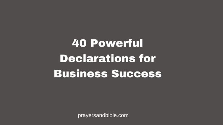 declarations for business success