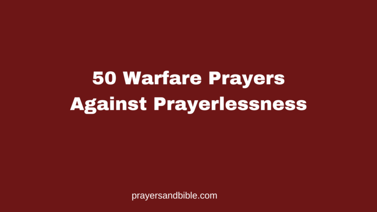 prayers against prayerlessness