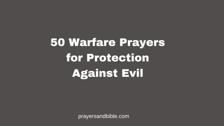 prayers for protection against evil