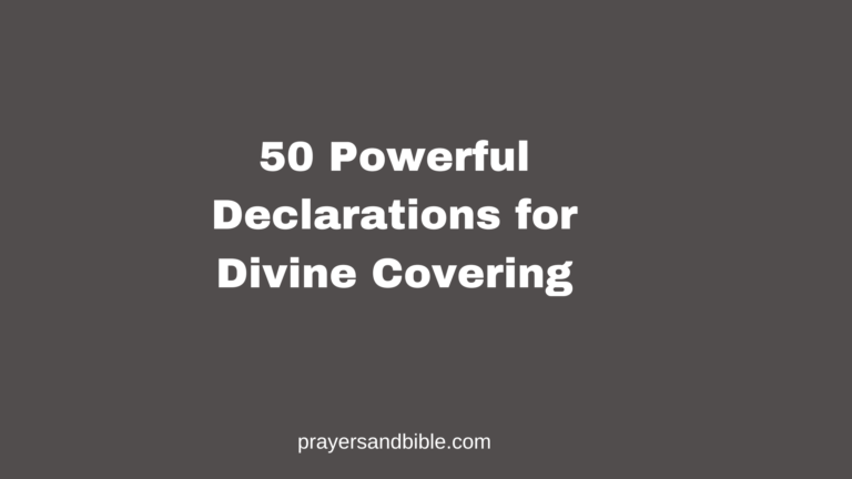 declarations for divine covering
