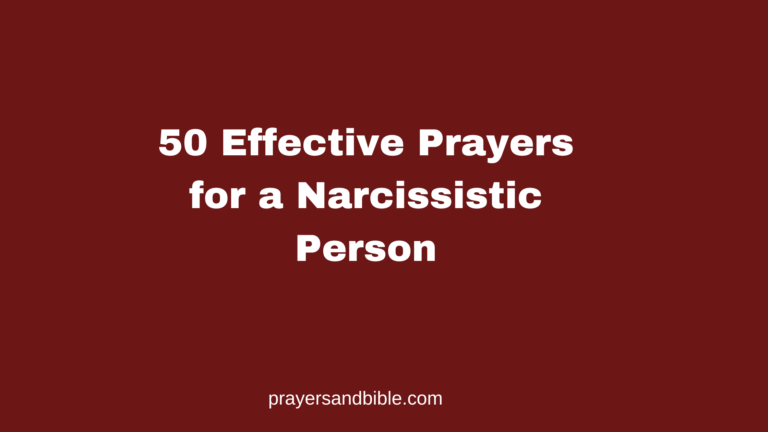 prayers for a narcissistic