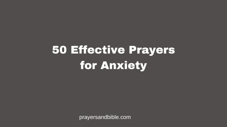 prayers for anxiety