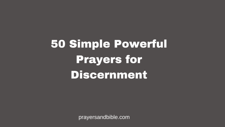 prayers for discernment