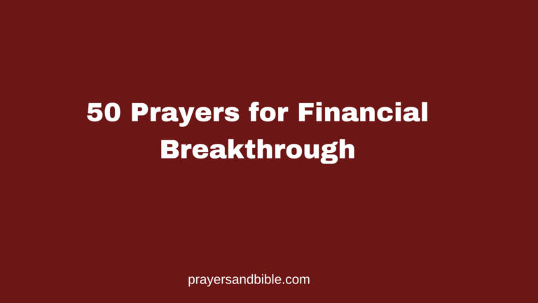 prayers for financial breakthrough