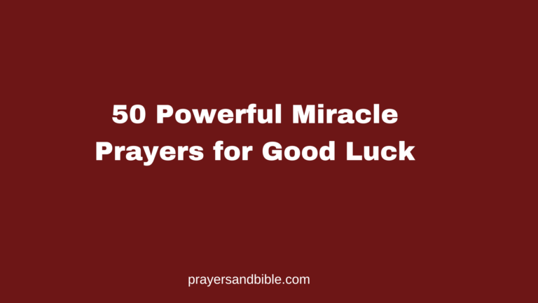 prayers for good luck