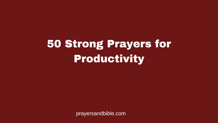 prayers for productivity