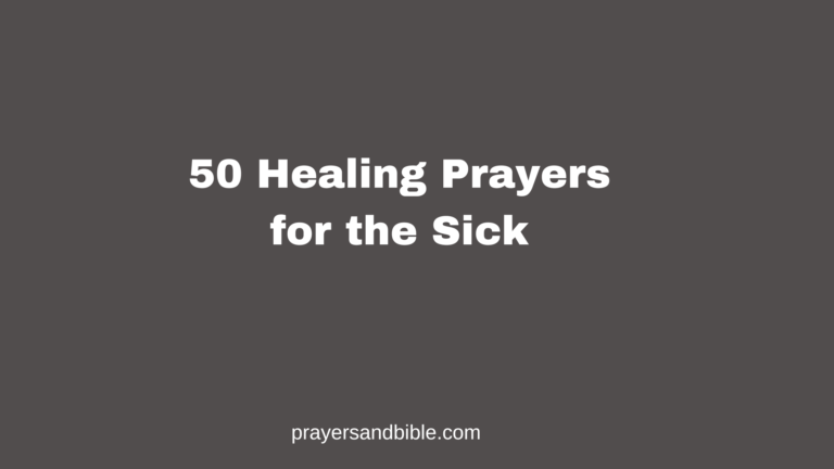 prayers for the sick