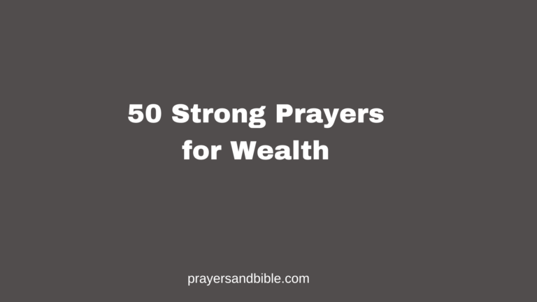 prayers for wealth