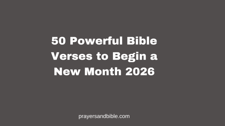 Bible verses to begin a new month 2026