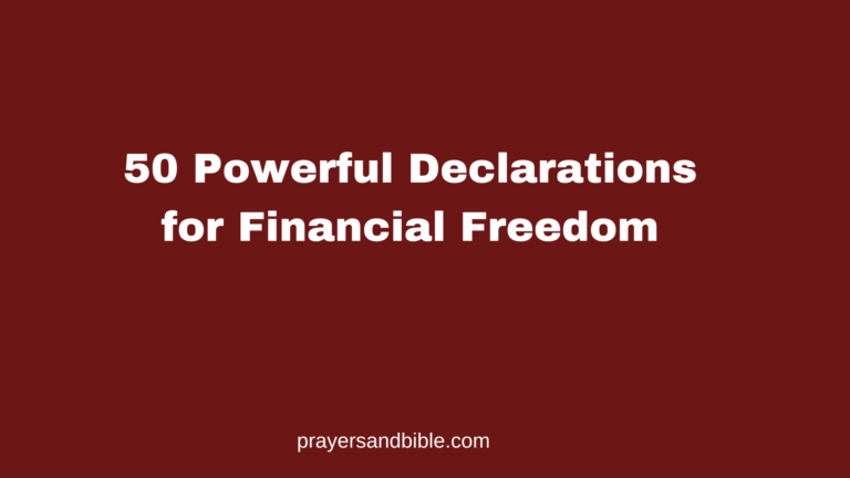 declarations for financial freedom