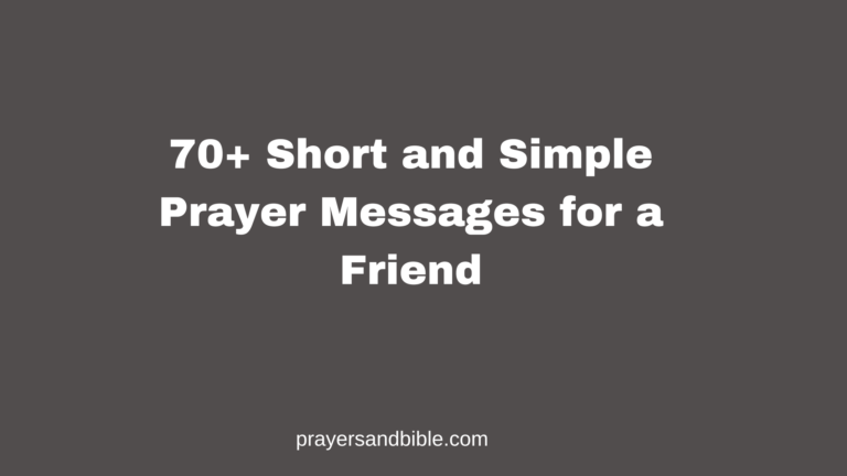 prayer messages for a friend