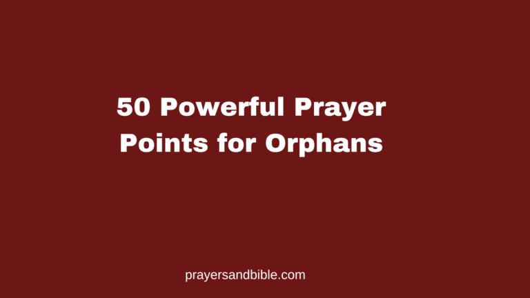 prayer points for orphans