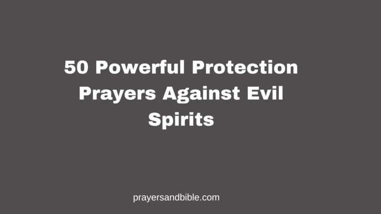 prayers against evil spirits