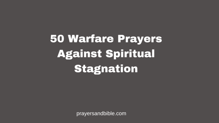 prayers against spiritual stagnation