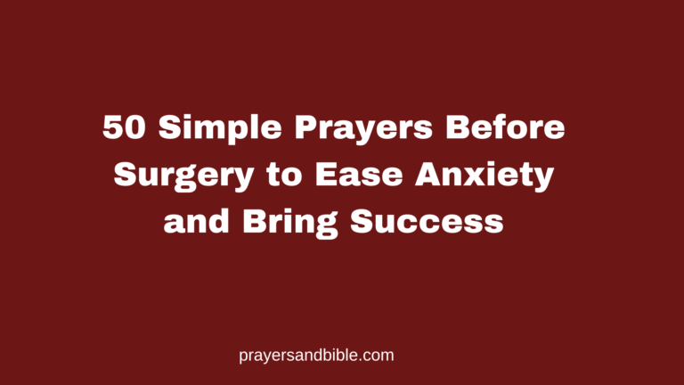 prayers before surgery