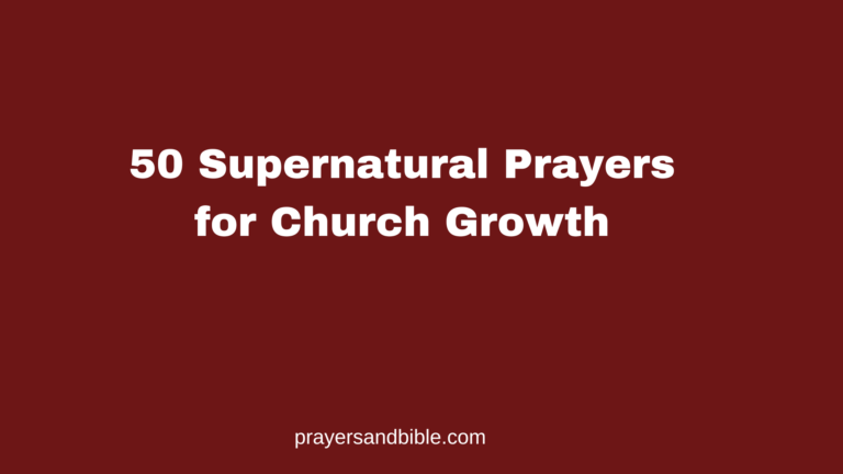 prayers for church growth