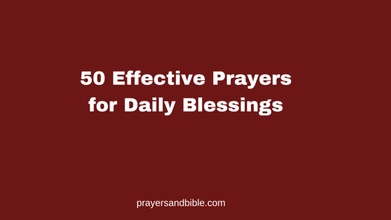 prayers for daily blessings