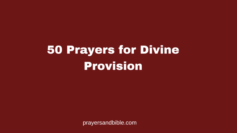50 Prayers for Divine Provision prayers for divine provision