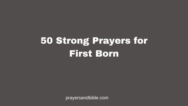 prayers for first born