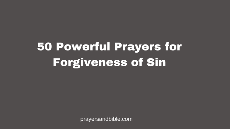 prayers for forgiveness of sin