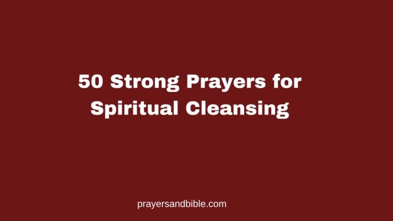 prayers for spiritual cleansing
