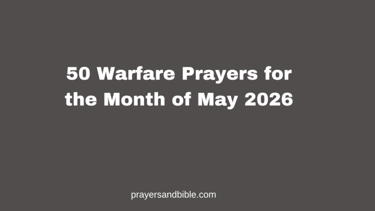 warfare prayers for the month of May 2026
