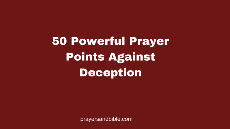prayer points against deception