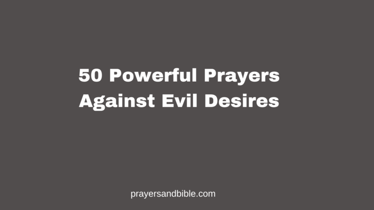 prayers against evil desires