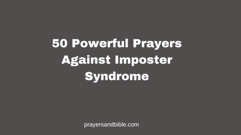 prayers against imposter syndrome