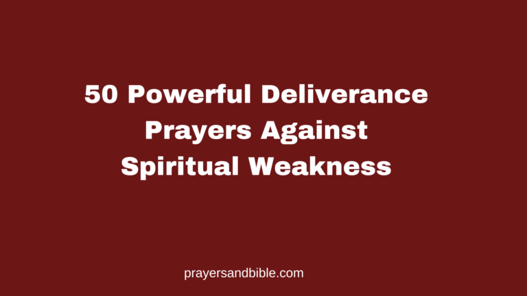 prayers against spiritual weakness