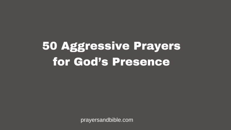 prayers for God's presence