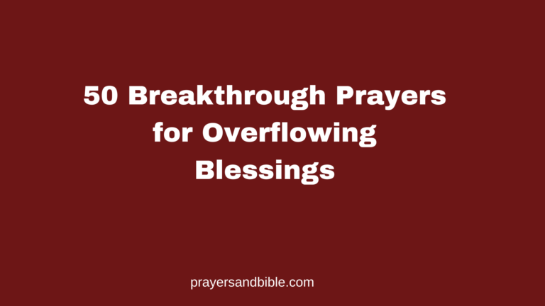 prayers for overflowing blessings