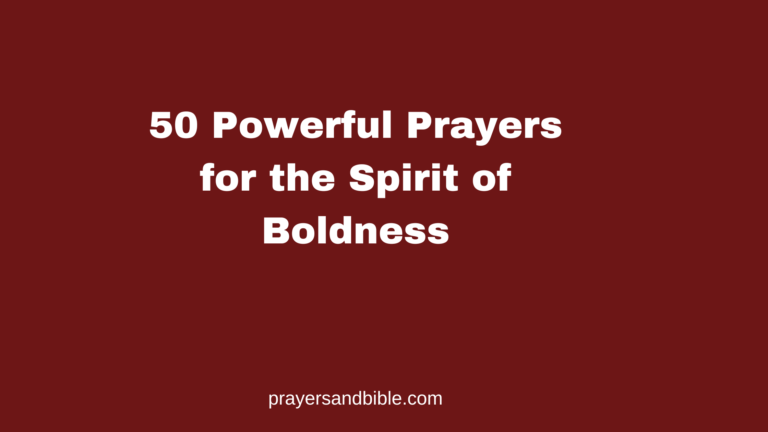 prayers for the spirit of boldness