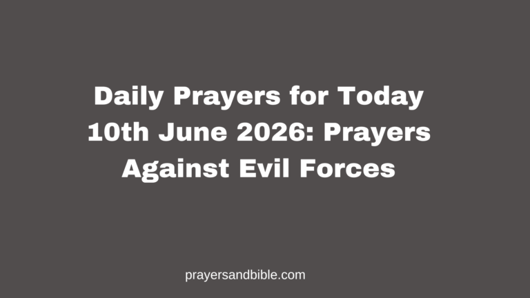 daily prayers for today 10th June 2026