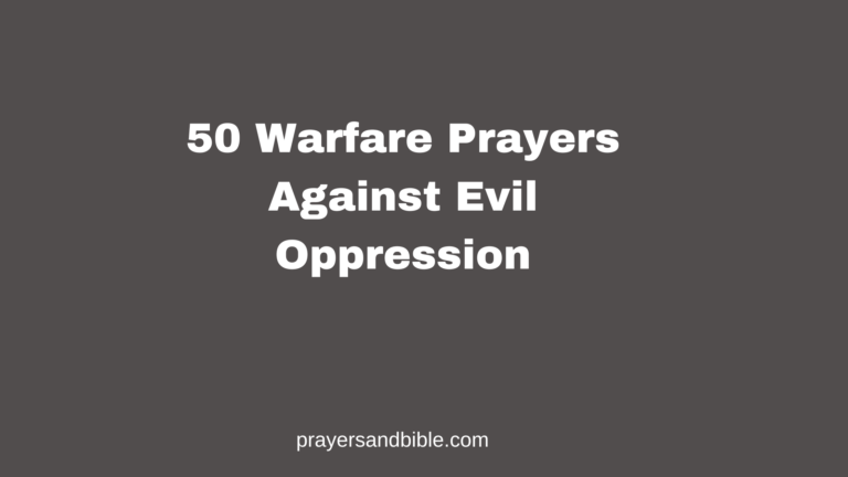 prayers against evil oppression