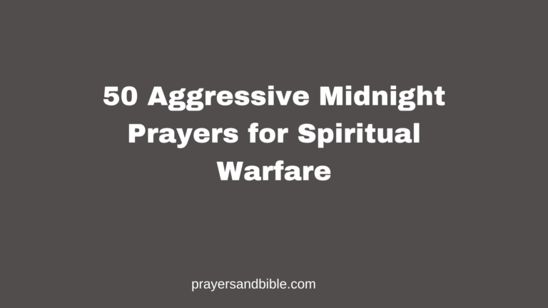 midnight prayers for spiritual warfare