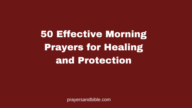 morning prayers for healing and protection